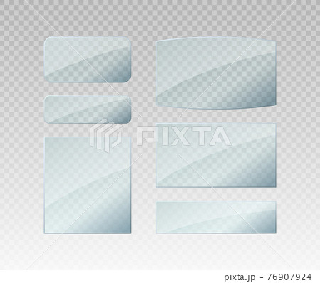 Vector glass plates isolated. 76907924