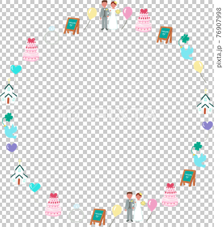 Acrylic wedding round frame Acrylic wedding round frame 76907998