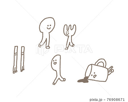 カトラリーの競走イラスト カトラリーの競走イラスト 76908671