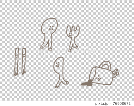 カトラリーの競走イラスト カトラリーの競走イラスト 76908671