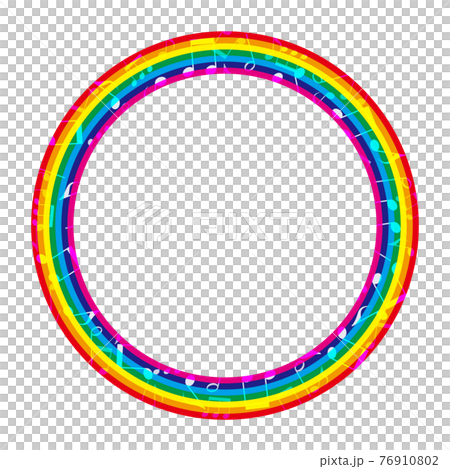 Rainbow circular frame with musical notes no.01 Rainbow circular frame with musical notes no.01 76910802