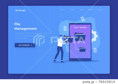 File management illustration concept. Illustration for websites, landing pages, mobile applications, posters and banners. 76910814
