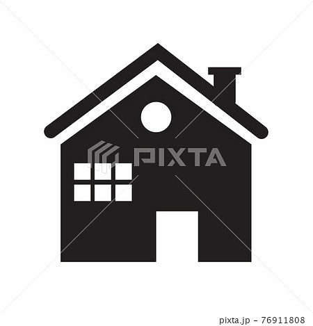icon vector house or home flat design for app ads web banner button isolated white background. 76911808