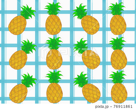Illustration of pop pineapple pattern - Stock Illustration