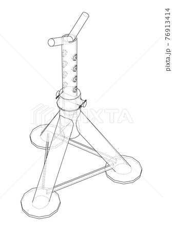 Axle stand isolated. Vectorのイラスト素材 [76913414] - PIXTA