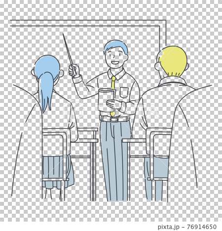 学校の授業の様子のイラスト 76914650