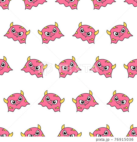 cute evil monster seamless pattern textile print. repeat pattern background design 76915036
