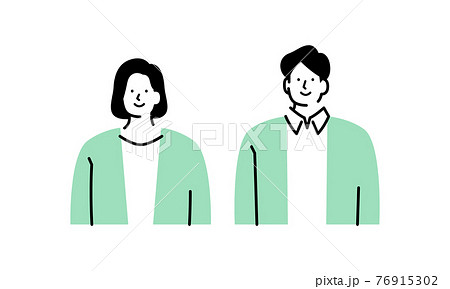 笑顔の男女 76915302