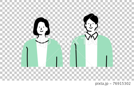 笑顔の男女 76915302