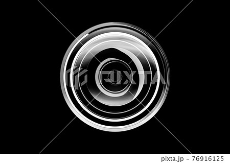 3Dレンダリングによる正面から見た多数枚構成レンズのイラスト 76916125