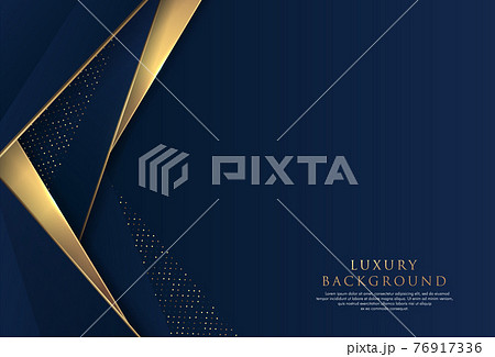Modern luxury background overlap on dark blue space. Graphic resource illustration Texture with line golden Sparkles glitters and dot. Vector illustration 76917336