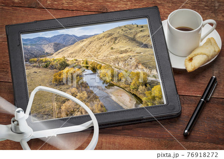 river in mountain canyon aerial view river in mountain canyon aerial view 76918272