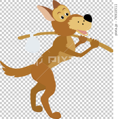 Cartoon Sad Homeless Stray Dog 76918511
