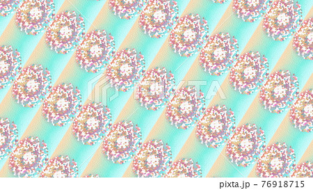 花の様な明るいラインのパターンの背景イラストのイラスト素材