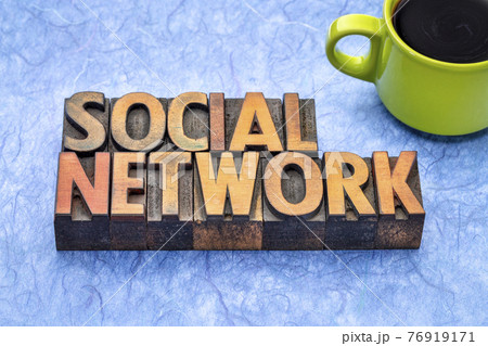 social network words in wood type social network words in wood type 76919171