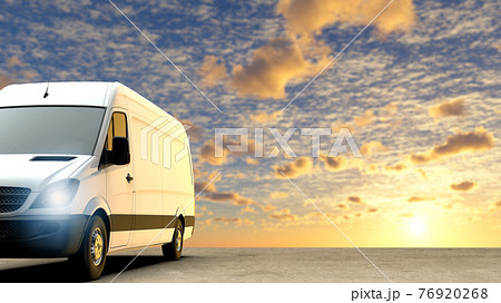 Van in sunset Van in sunset 76920268