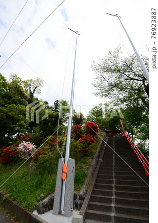 神社の幟旗立て 神社の幟旗立て 76923887