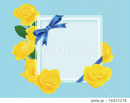 父の日 黄色いバラ 文字フレーム素材 父の日 黄色いバラ 文字フレーム素材 76925376