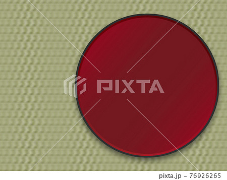 漆塗りのお盆　日用品　畳の背景素材 76926265