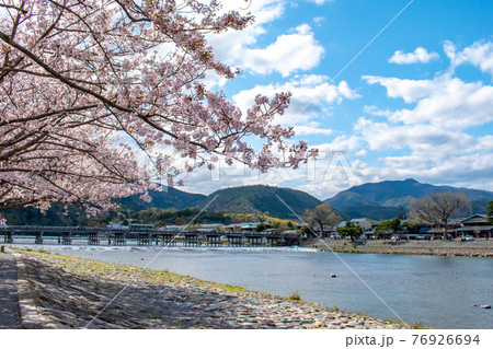春の京都 嵯峨嵐山 桂川にかかる渡月橋(4月イメージ) 春の京都 嵯峨嵐山 桂川にかかる渡月橋(4月イメージ) 76926694