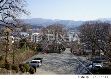 群馬県 富岡市 貫前神社から見た富岡の街方面 群馬県 富岡市 貫前神社から見た富岡の街方面 76927214