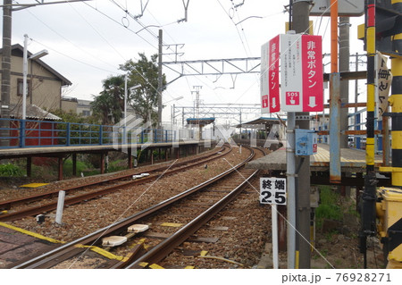 名鉄　蒲郡線　吉良吉田駅西尾線ホーム 76928271