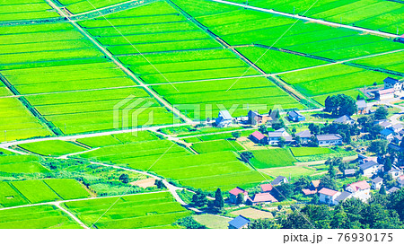夏の田園風景 76930175