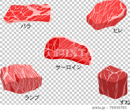 牛肉_部位名称_セット 76930765
