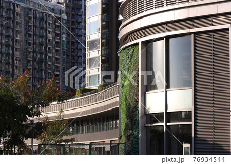 shopping mall and High rise middle-class residential area 31 Dec 2020 76934544