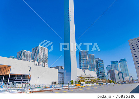 東京の都市風景 中央清掃工場(晴海清掃工場) 東京の都市風景 中央清掃工場(晴海清掃工場) 76935386