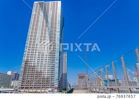 東京の都市風景 勝どき6丁目周辺の風景 東京の都市風景 勝どき6丁目周辺の風景 76937657