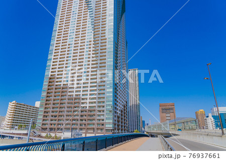 東京の都市風景 勝どき6丁目周辺の風景 東京の都市風景 勝どき6丁目周辺の風景 76937661