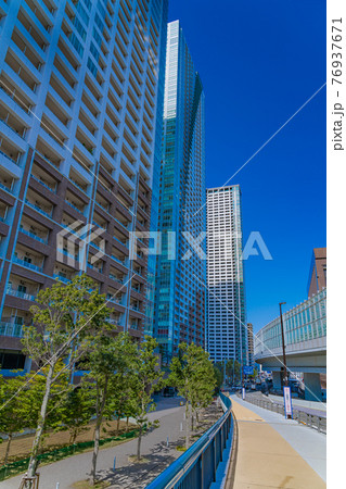 東京の都市風景 勝どき6丁目周辺の風景 東京の都市風景 勝どき6丁目周辺の風景 76937671