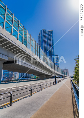 東京の都市風景 勝どき6丁目周辺の風景 東京の都市風景 勝どき6丁目周辺の風景 76937672