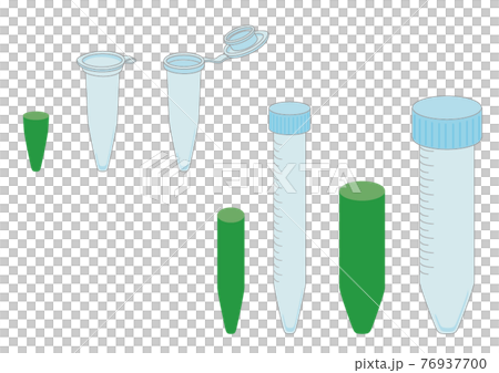 実験用チューブ 輪郭線付きのイラスト素材