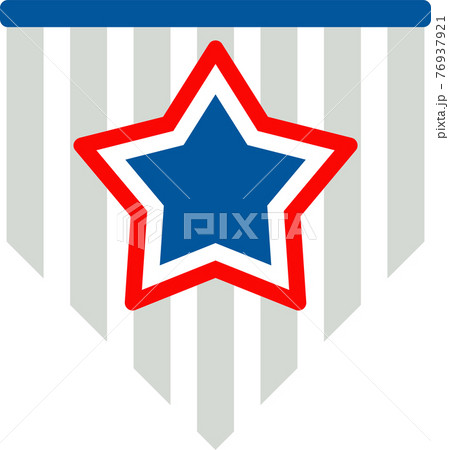 American Flag Independence Day Of Usa Flat のイラスト素材