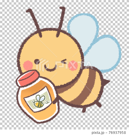 Bees With Honey Stock Illustration