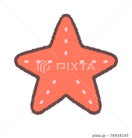 赤いヒトデのイラスト素材