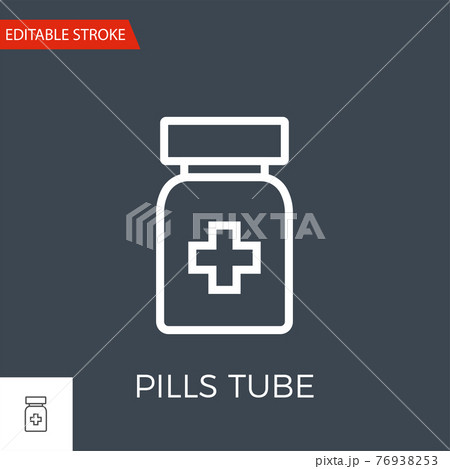 Pills Bottle Vector Icon 76938253