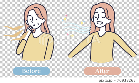 口臭女性例證集合 口臭女性例證集合 76938265