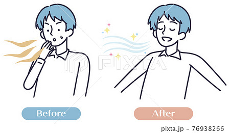 口臭くさい 男性 イラスト 口臭くさい 男性 イラスト 76938266