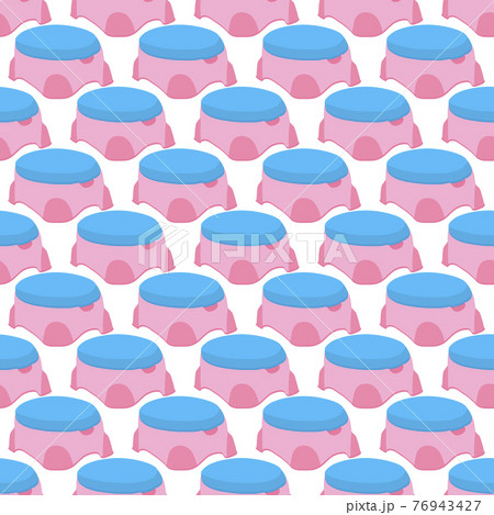 Abstract seamless plastic baby pots with comfortable handle Abstract seamless plastic baby pots with comfortable handle 76943427