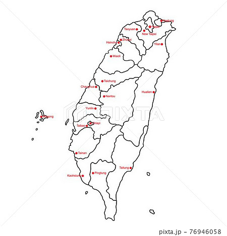 Doodle freehand drawing Taiwan political map with major cities. Vector illustration. Doodle freehand drawing Taiwan political map with major cities. Vector illustration. 76946058