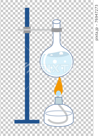 アルコールランプとフラスコのイラスト素材のイラスト素材