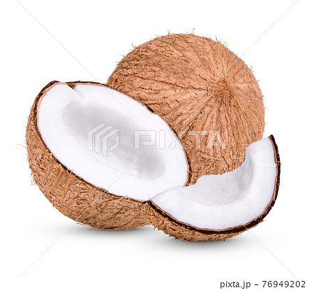 coconut Isolated on white background 76949202