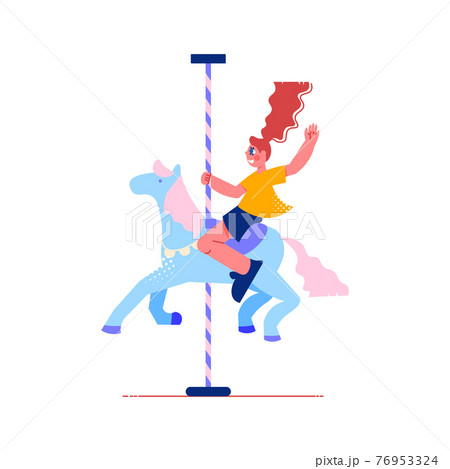 Carousel Flat Illustration 76953324