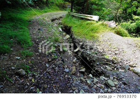 武甲山の抉れた林道 武甲山の抉れた林道 76953370