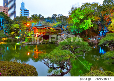 神戸市相楽園 船屋形(重要文化財)のイルミネーション 神戸市相楽園 船屋形(重要文化財)のイルミネーション 76954647
