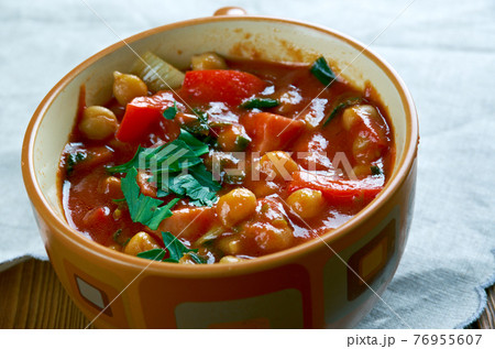 Chorizo chickpea soup Chorizo chickpea soup 76955607