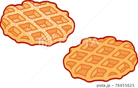 Cartoon Belgian Liege wafflesのイラスト素材 [76955625] - PIXTA